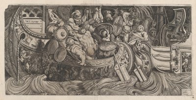 Mirror of Roman Magnificence: Naval Battle, 1500-talet., 1500-talet. av Michele Lucchese