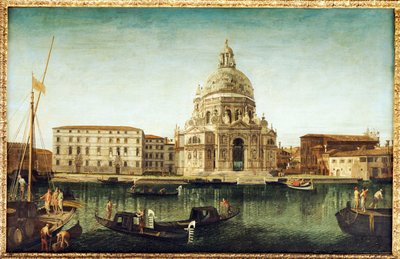 Santa Maria della Salute, Venedig, med gondoler på Canal Grande av Michele Marieschi