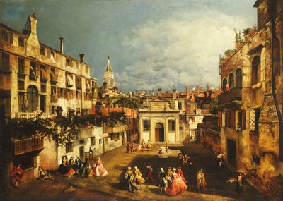 Campo San Gallo, Venedig, ca 1740-talet av Michele Marieschi