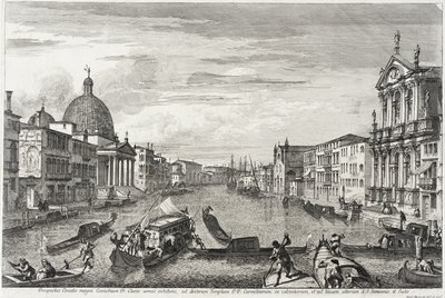 Canal Grande mellan San Simeone Piccolo och Santa Chiara av Michele Marieschi