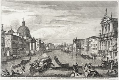 Canal Grande Mellan San Simone Piccolo och Santa Chiara, c.1740-41 av Michele Marieschi
