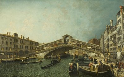 Rialtobron, Venedig, ca 1740 (olja på duk) av Michele Marieschi