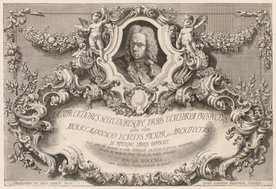 Utsikt över Venedig: Frontispice - Titelsida, 1741. av Michele Marieschi