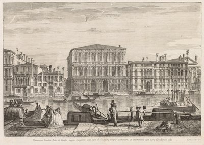Utsikt över Venedig: Palazzo Pesaro av Michele Marieschi
