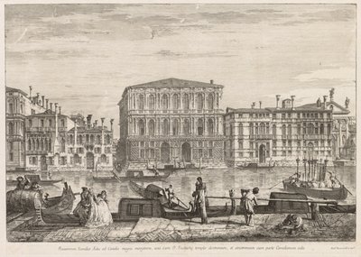 Utsikt över Venedig: Palazzo Pesaro, 1741. av Michele Marieschi