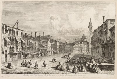 Utsikt över Venedig: S. Maria Formosa, 1741. av Michele Marieschi