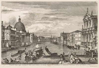 Utsikt över Venedig: Santa Chiara, 1741. av Michele Marieschi