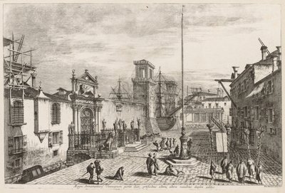 Utsikt över Venedig: The Gates of the Arsenal av Michele Marieschi