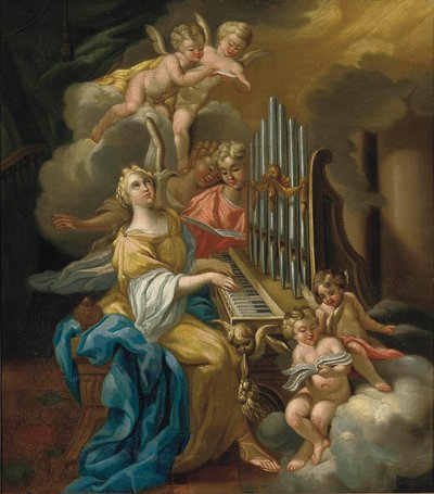 Heliga Cecilia av Michele Rocca