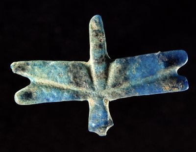 Gräshoppa eller gräshoppa, 12:e-13:e dynastin (blå fajans) av Middle Kingdom Egyptian