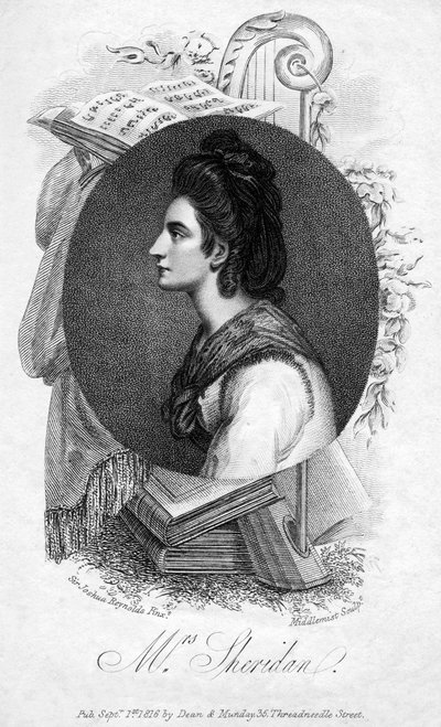 Elizabeth Ann Sheridan, engelsk sångerska från 1700-talet, 1816. av Middlemist