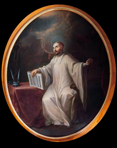 Representation av Sankt Bernard av Clairvaux (1090-1153) av Miguel Cabrera