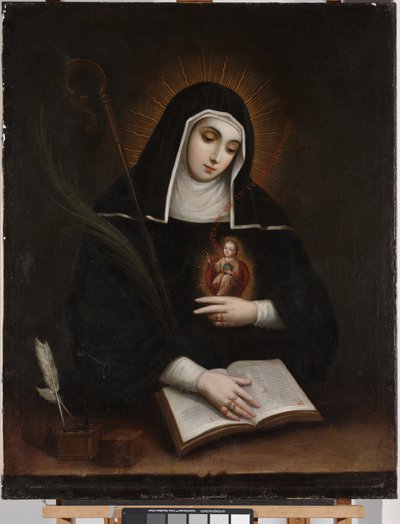 Saint Gertrude (Santa Gertrude) av Miguel Cabrera