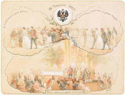 En bal i Heraldiska salen i Vinterpalatset, 1889 av Mihaly von Zichy