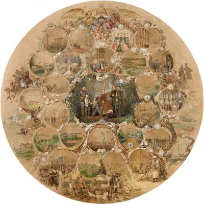 Komposition till firandet av kejsar Alexander II:s silverbröllop, 1866 av Mihaly von Zichy