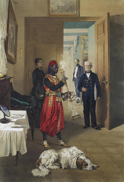 Foajén för det stora palatset i Tsarskoye Selo, 1865 av Mihaly von Zichy
