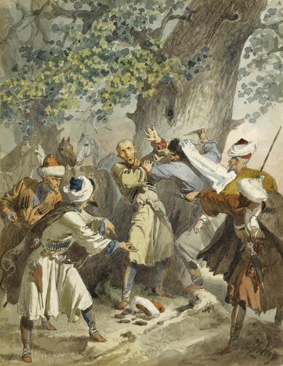 Vänta! Från serien Scènes du Caucase av Mihaly von Zichy