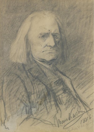 Porträtt av Franz Liszt 1811-1886, 1886 av Mihály Munkácsy