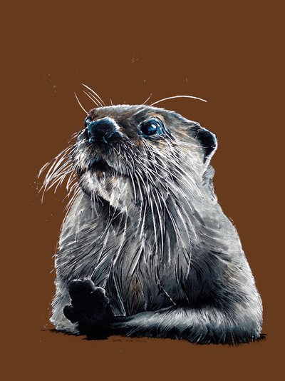 Otter on Burnt Orange, 2020 av Mike Davis