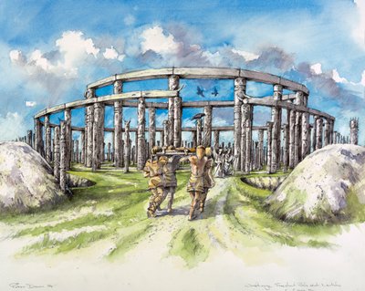 Woodhenge, c2400-talet f.Kr., c1990-2010 av Mike Seaforth
