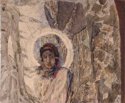 Angels Head, 1887 av Mikhail Aleksandrovich Vrubel