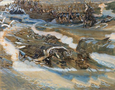 Illustration till sagan om tsaren Saltan av A. Pushkin, 1901 av Mikhail Aleksandrovich Vrubel