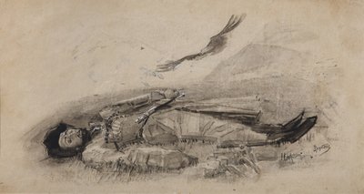 Illustration till dikten Ismail-Bey av M. Lermontov, 1889-1891 av Mikhail Aleksandrovich Vrubel