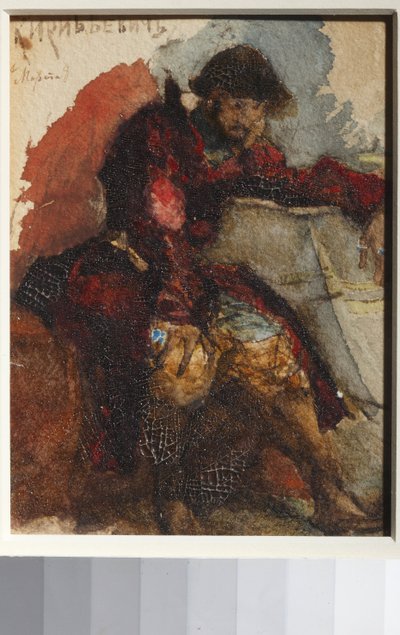 Illustration till dikten The Song of the Merchant Kalashnikov av M. Lermontov par Vrubel, Mikhail Alexandrovich (1856-1910) av Mikhail Aleksandrovich Vrubel