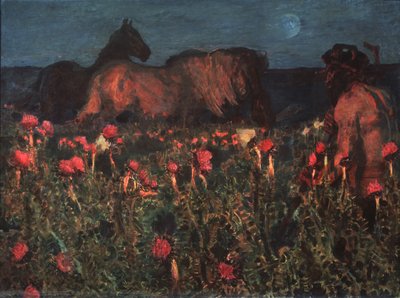 Natten kommer, 1900 av Mikhail Aleksandrovich Vrubel
