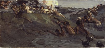 Spelar najader och tritoner, 1899 av Mikhail Aleksandrovich Vrubel