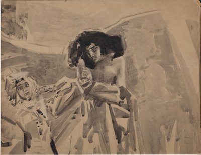 Tamaras dans. Illustration till dikten Demonen av Mikhail Lermontov, 1890-1891 av Mikhail Aleksandrovich Vrubel