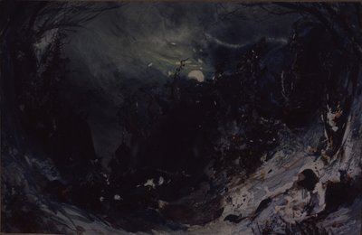 Scenografi för operan The Power of the Fiend av A. Serov, 1871 av Mikhail Ilyich Bocharov