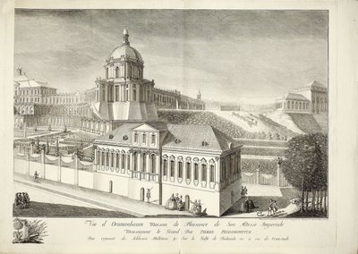 Utsikt över Grand Oranienbaum Palace av Mikhail Ivanovich Makhaev
