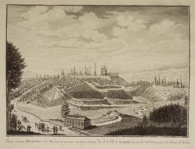 Utsikt över staden Vladimir, 1769 av Mikhail Ivanovich Makhaev