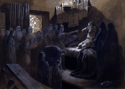 Ivan den hemska och hans offers spöken, 1800- eller tidigt 1900-tal av Mikhail Petrovich Klodt