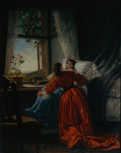 Besöker de sjuka, 1885 av Mikhail Petrovich Klodt Baron