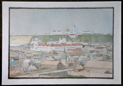 Utsikt över Tobolsk, 1850-talet av Mikhail Stepanovich Znamensky