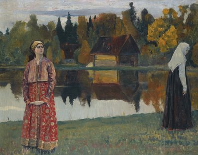 Vid sjön, 1924 av Mikhail Vasilievich Nesterov
