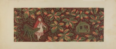 Tryckt textil, c. 1940. av Mildred Ford