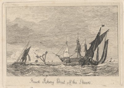 Fransk fiskebåt utanför saxen av Miles Edmund Cotman