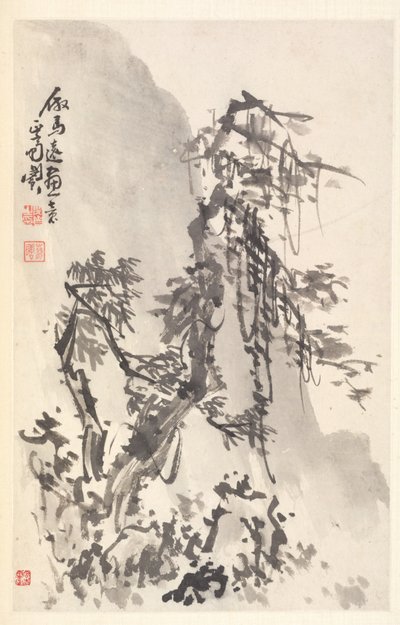 Landskap på Ma Yuans sätt, 1788. av Min Zhen