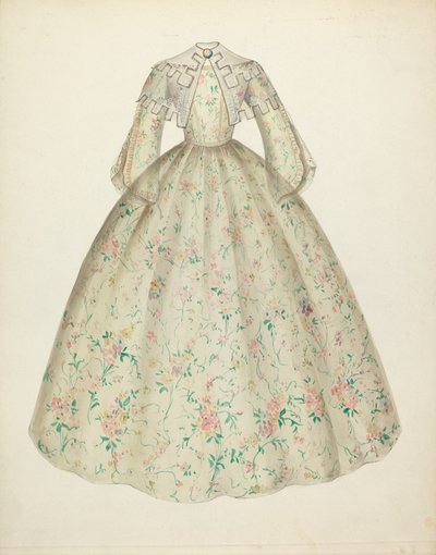 Klänning med Cape Collar av Mina Lowry