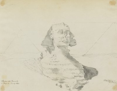 Sfinxen med pyramiderna i Ghizeh, Egypten av Miner Kilbourne Kellogg
