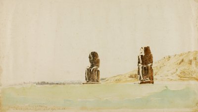 Statyer i Memnon, Thebe, n.d. av Miner Kilbourne Kellogg