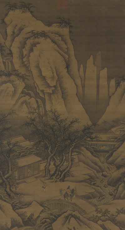 En utflykt på en snöig dag, c.1500 av Ming Dynasty Chinese School