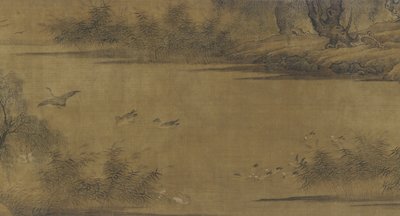 Fåglar på en höstdamm av Ming Dynasty Chinese School