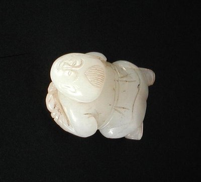Figur av en pojke, Mingdynastin (1368-1644) (jade) av Ming Dynasty Chinese School