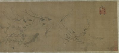 Fisk och vatten ogräs av Ming Dynasty Chinese School