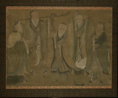 Fem vise, 1400-tidigt 1500-tal av Ming Dynasty Chinese School