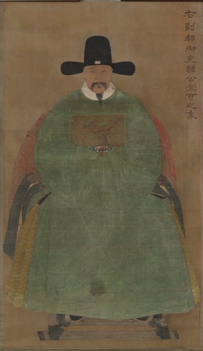 Han Yige, ca 1368-1644 (hängande rulle, färg på siden) av Ming Dynasty Chinese School